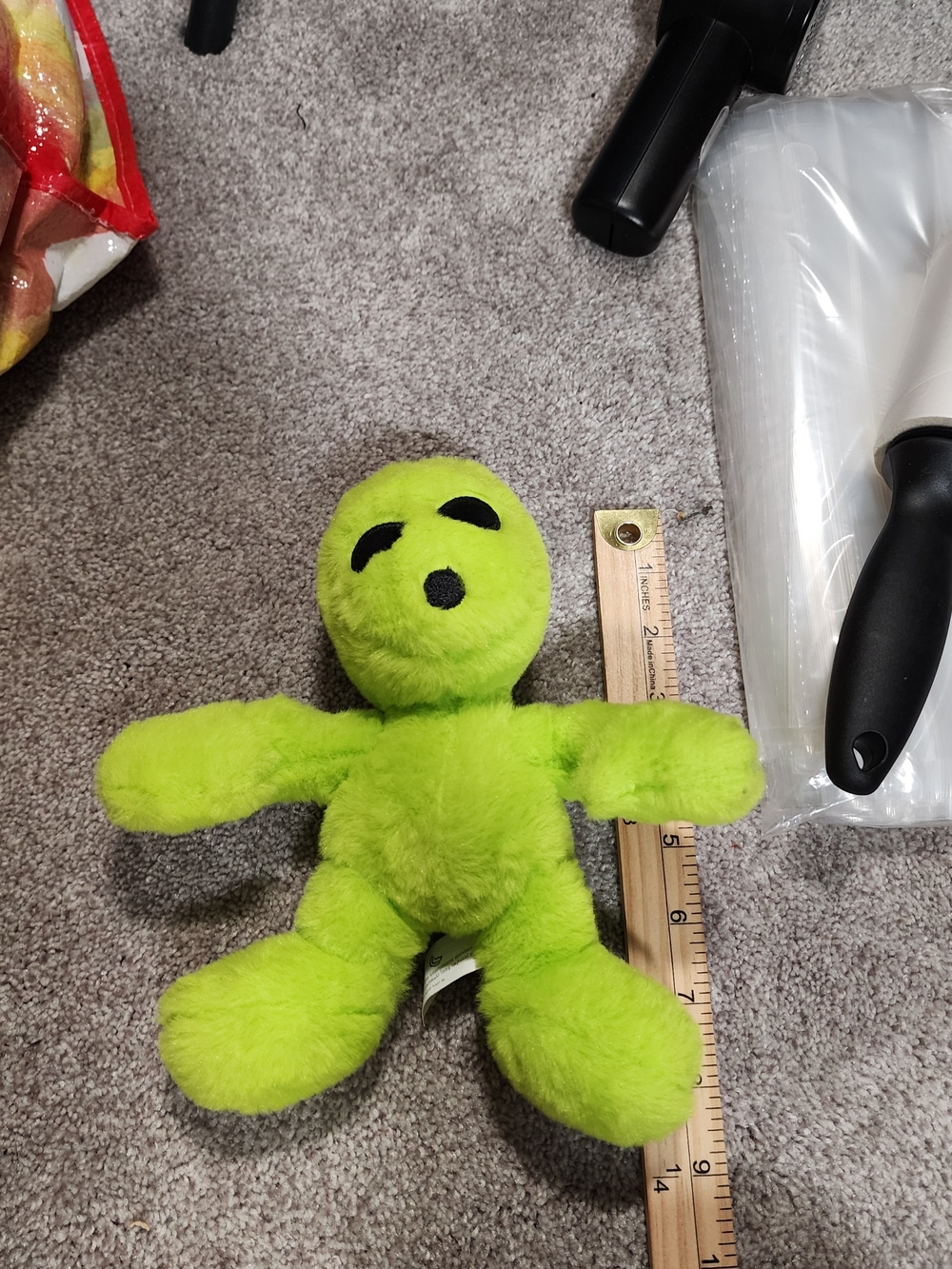 Bright Green Plush Alien Stuffed Toy - Soft Cuddly Companion